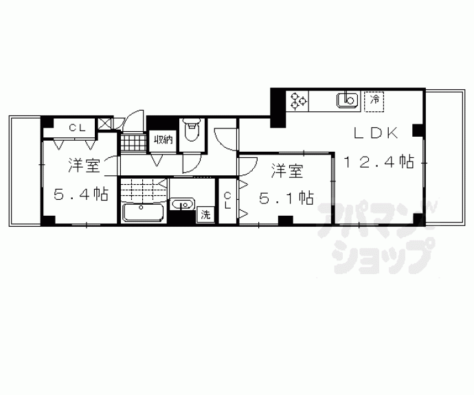 【トラディショナルコート西陣】間取