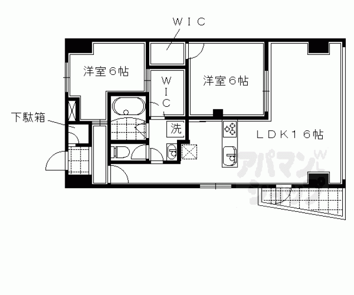 【グランスイート鴨川】間取