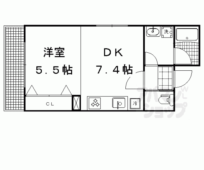 【ブランネージュ二条城北】間取