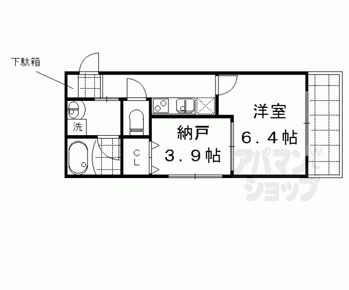 【ブランネージュ二条城北】間取