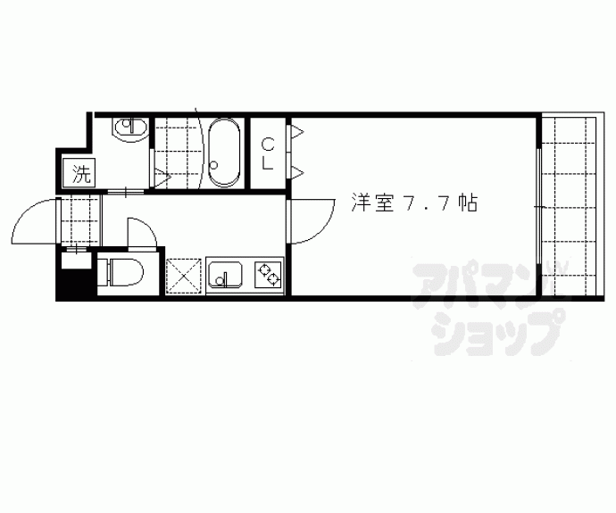 【仁和寺街道六軒町西入四番町マンション】間取