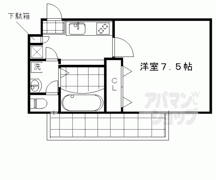 【仁和寺街道六軒町西入四番町マンション】間取