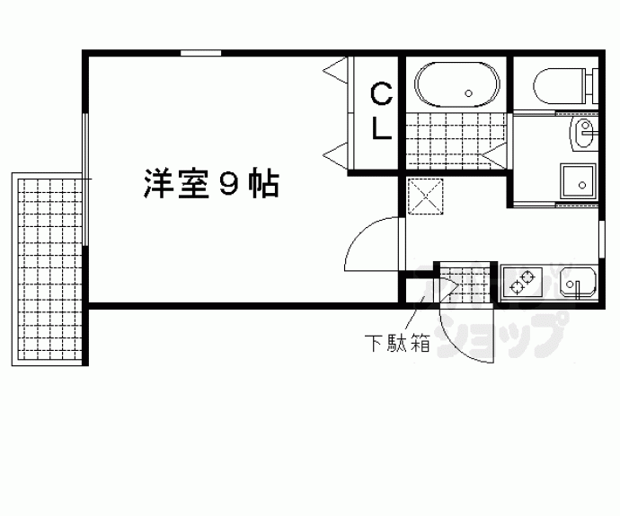 【仁和寺街道六軒町西入四番町マンション】間取