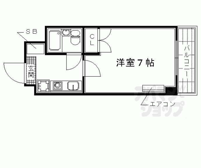 【シティパレス京都三条】間取