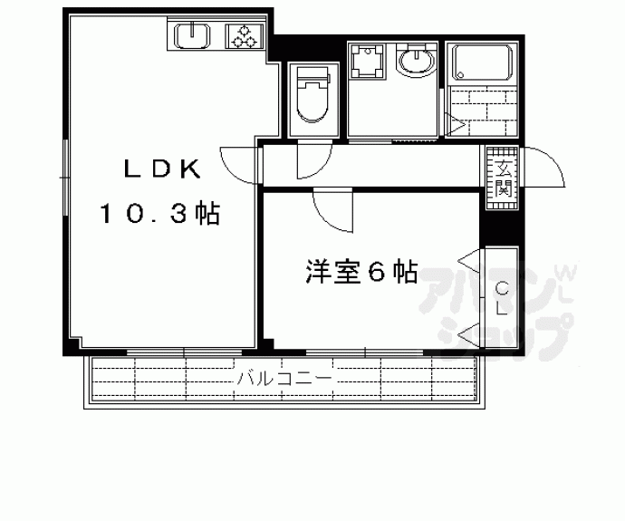 【トラストコート二条駅前】間取