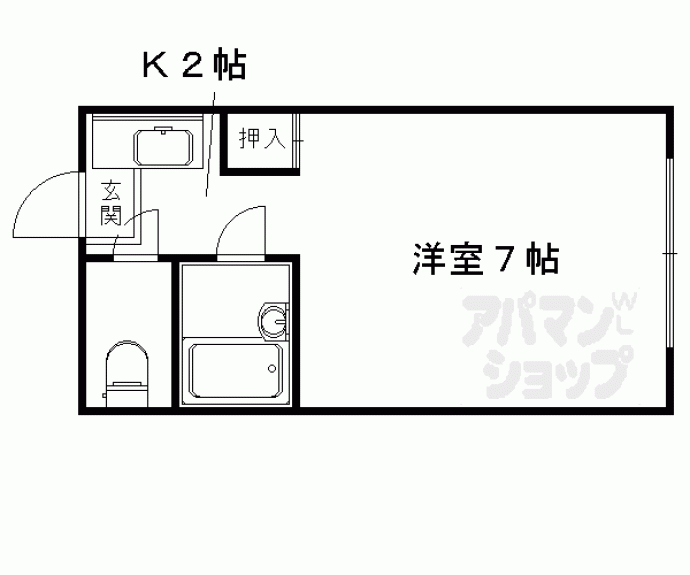 【フリーピア鳴滝Ⅱ】間取