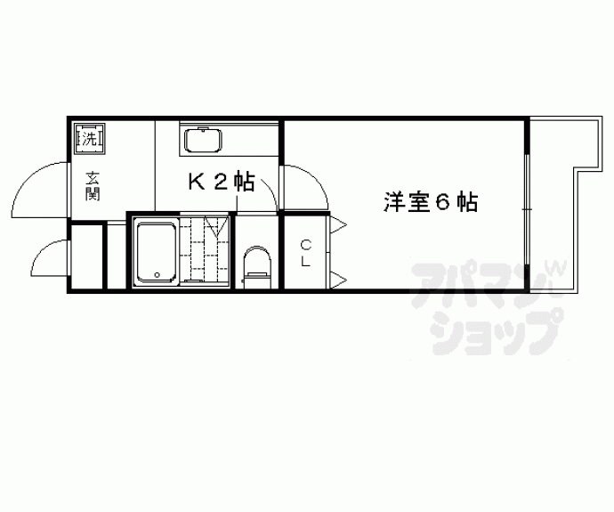 【フリーピア鳴滝Ⅲ】間取