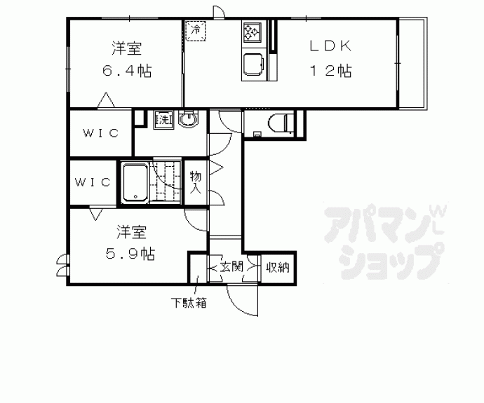 【シャーメゾン　千本六軒町】間取