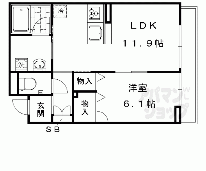 【シャーメゾン四条桂川】間取