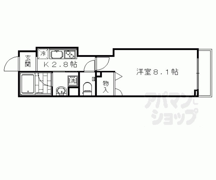 【エルミタージュ　二条聚楽】間取