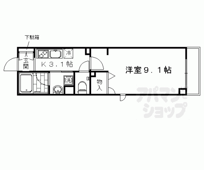 【エルミタージュ　二条聚楽】間取