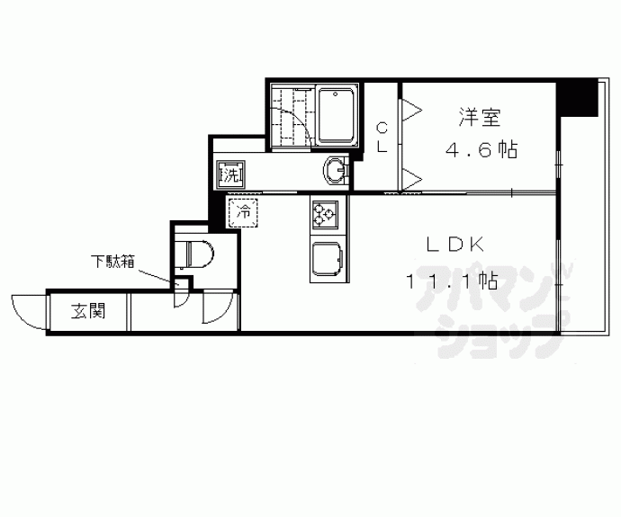 【Ｐｉｋｅｔｒｅｅ西京極】間取