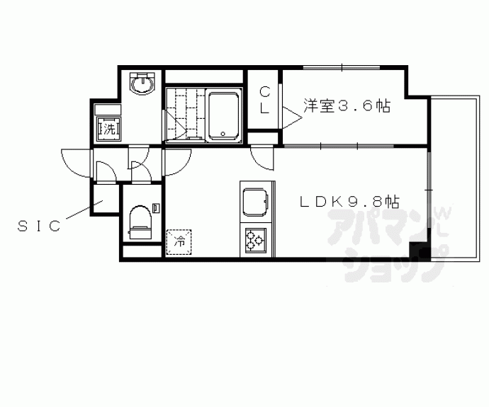 【エクラージュ御池】間取