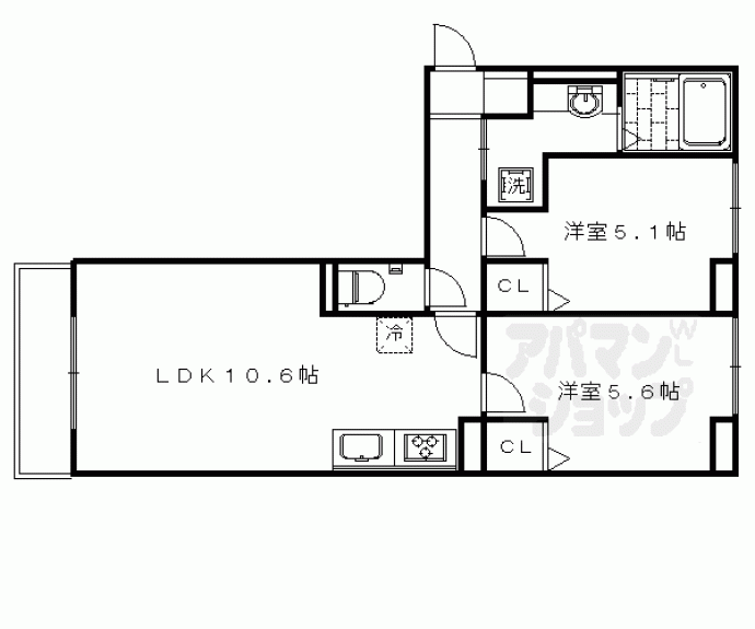 【ソレアード御室】間取