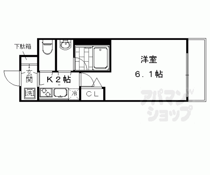 【エステムコート京都西院】間取