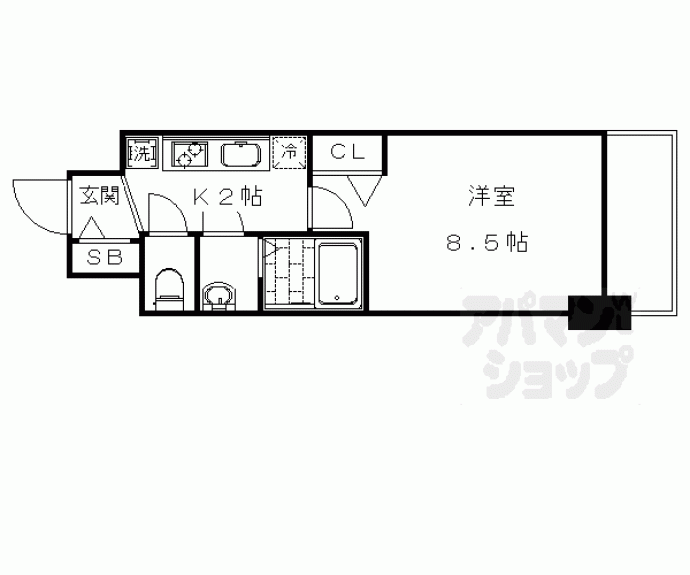 【プレデコート西京極】間取