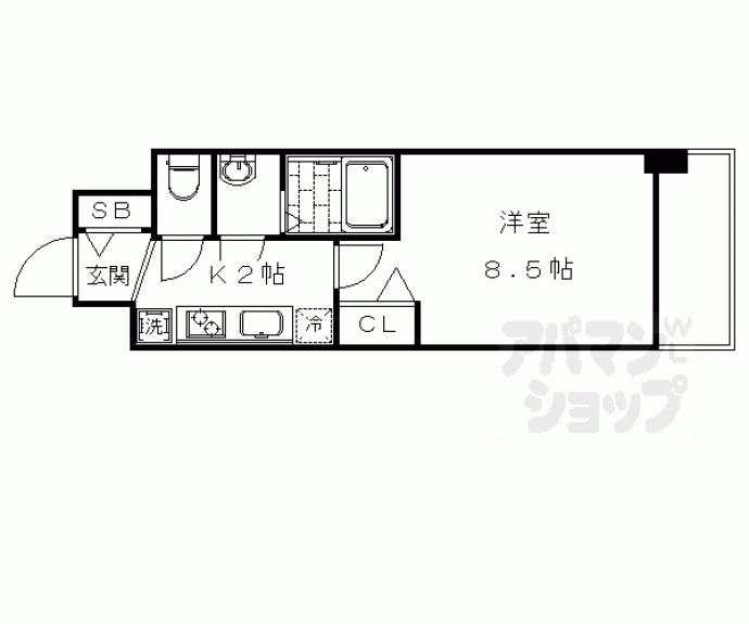 【プレデコート西京極】間取