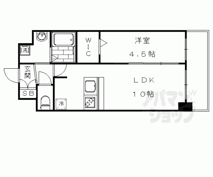 【プレデコート西京極】間取