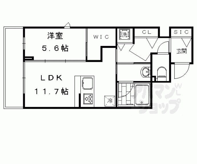 【ＳＫＹ　ＭＡＩＳＯＮ　京都西院】間取