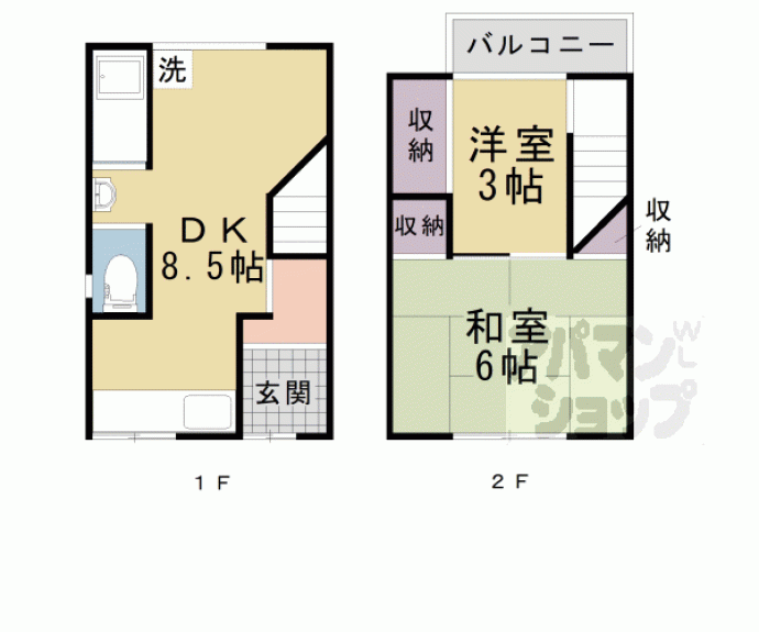 【西院久田町７３－１７貸家】間取