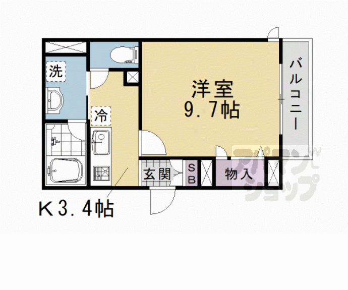 【シャーメゾン京都朱雀】間取