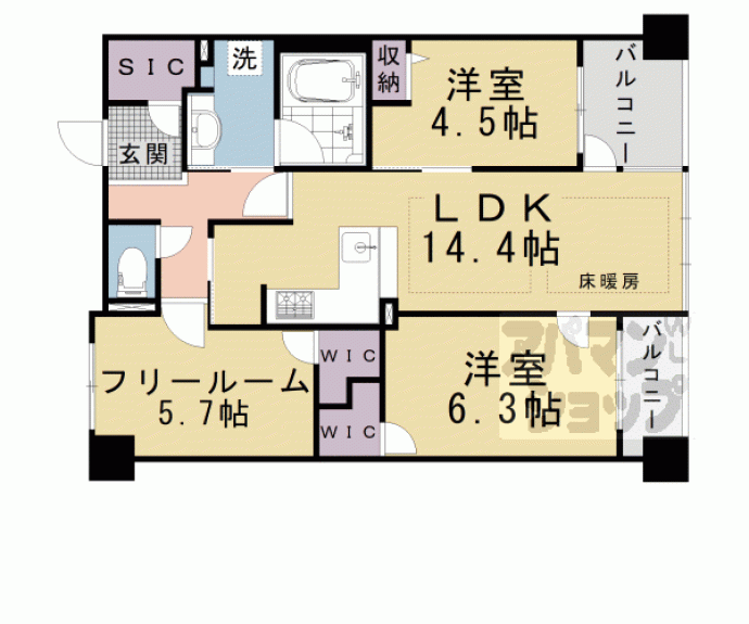 【パラドール太秦丸太町】間取