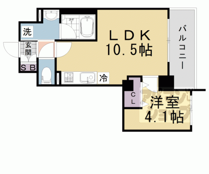 【ベラジオ京都西院ウエストシティⅢ】間取