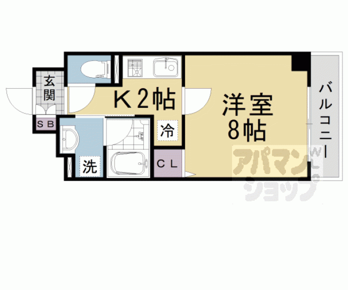 【ベラジオ京都西院ウエストシティⅢ】間取