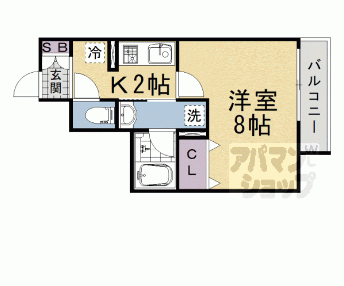 【ベラジオ京都西院ウエストシティⅢ】間取