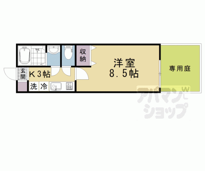 【フラッティ葛野大路七条】間取