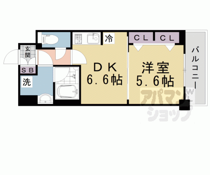 【ベラジオ雅び京都西院】間取