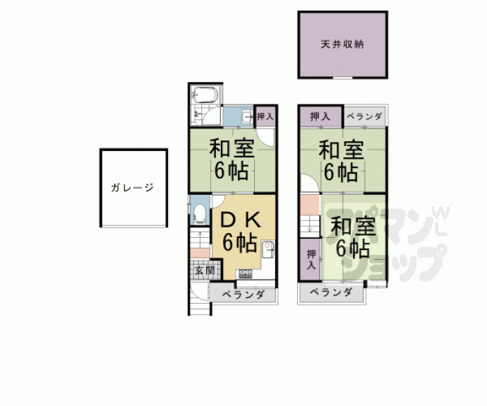 【山ノ内北ノ口町３－２７貸家】間取