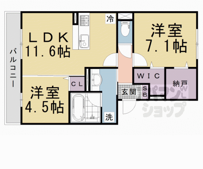 【ティグリス（ｔｉｇｒｉｓ）Ａ棟】間取