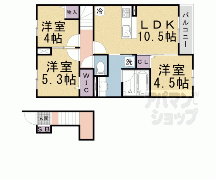 【ティグリス（ｔｉｇｒｉｓ）Ｂ棟】間取