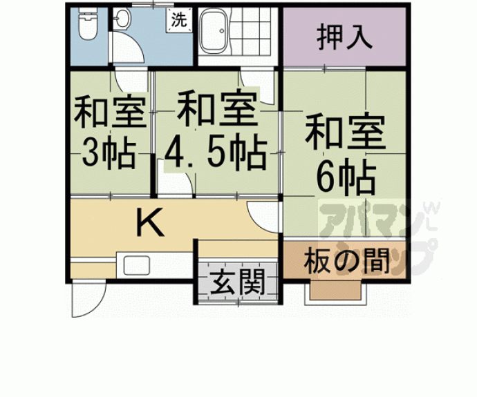 【太秦池田町貸家】間取