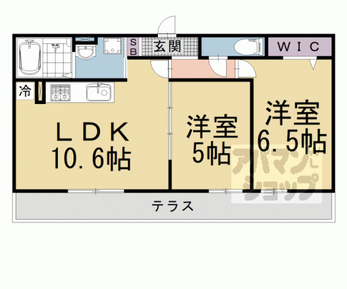 【サニーコート嵯峨】間取