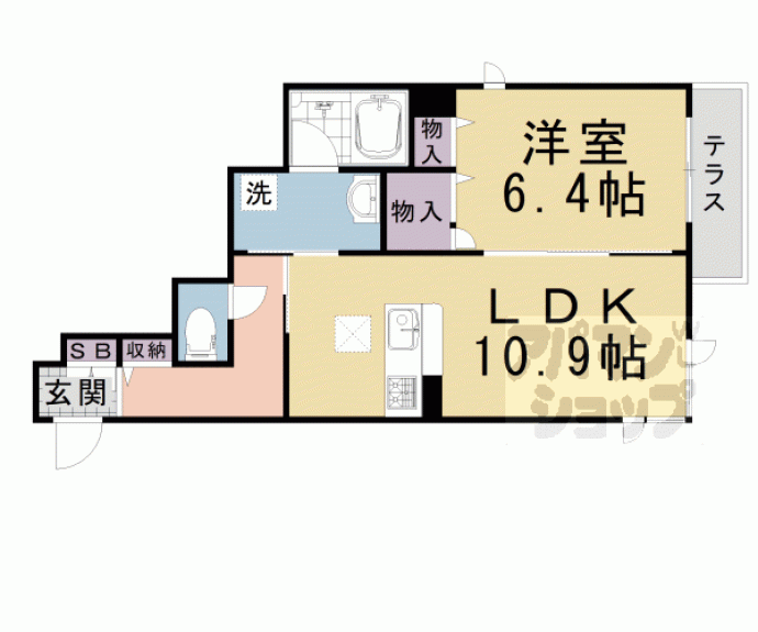 【シャーメゾン和善鳴滝】間取