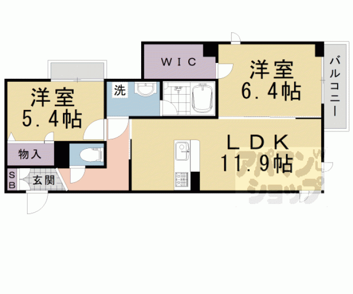 【シャーメゾン和善鳴滝】間取