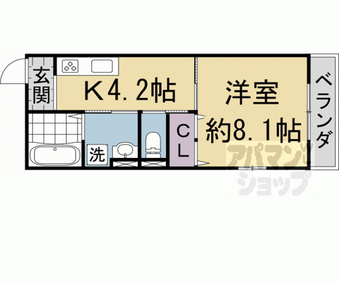 【エルメゾン嵯峨】間取