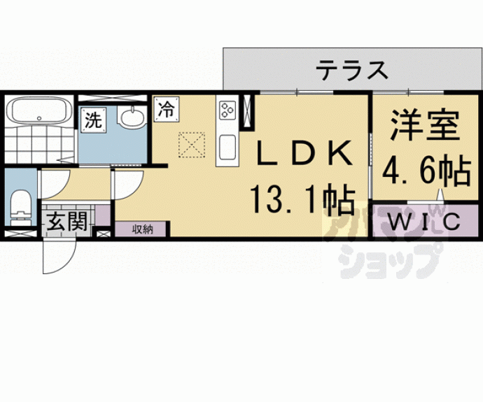 【Ｄ－ｒｏｏｍ西院】間取