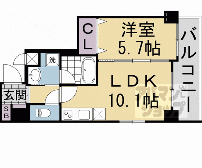 【ベラジオ雅び四条通Ⅱ】間取