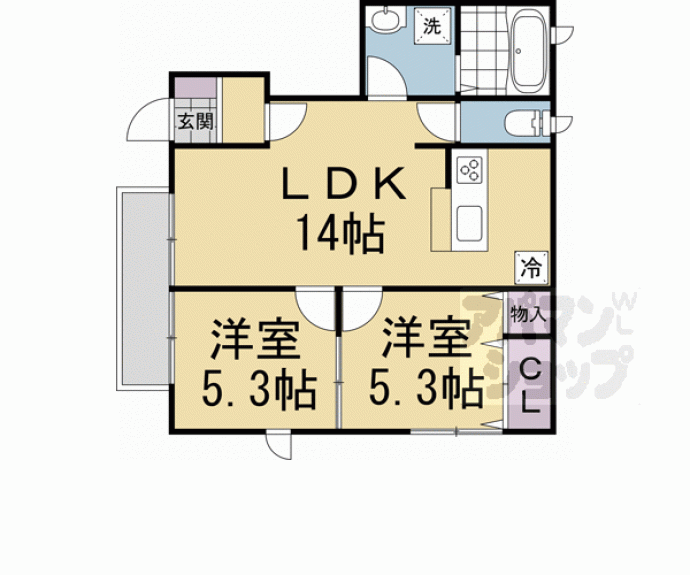 【コンフォール太秦】間取