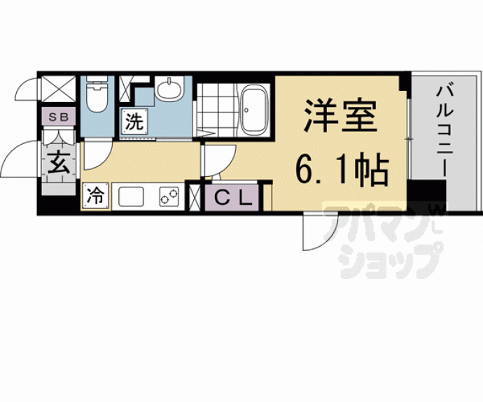 【アスヴェル京都四条西院】間取