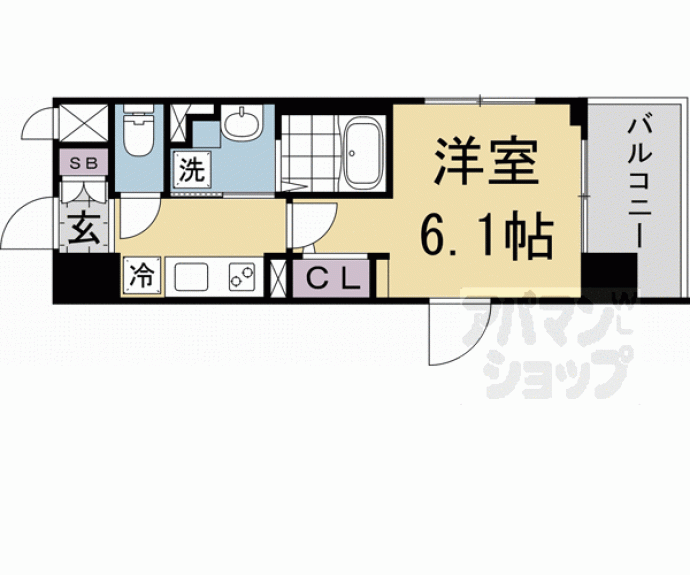 【アスヴェル京都四条西院】間取