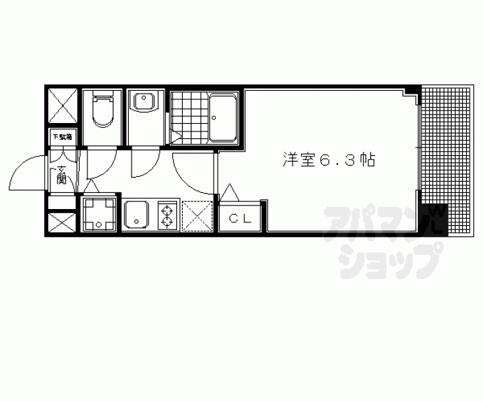 【プレサンス京都五条天使突抜】間取