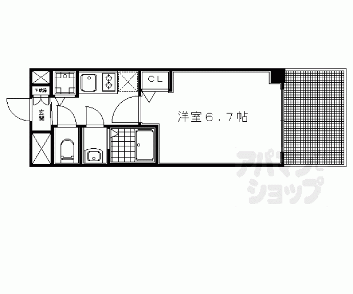 【プレサンス京都五条天使突抜】間取