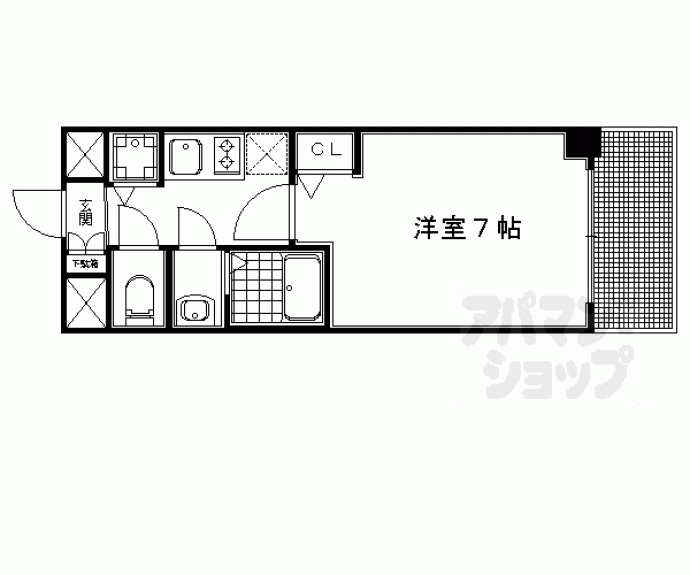 【プレサンス京都五条天使突抜】間取