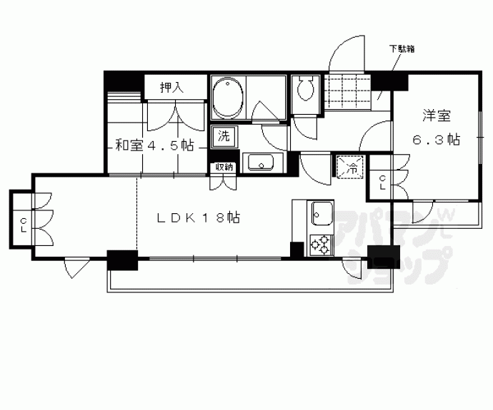 【イーグルコート御所南】間取