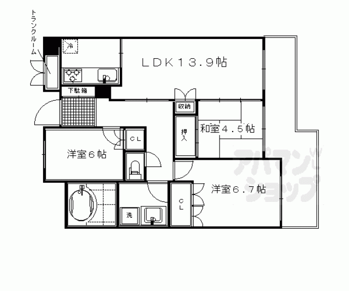 【ネバーランド六角　五彩院】間取