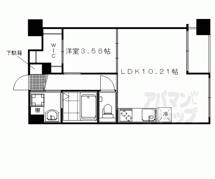 【プラネシア東山三条】間取